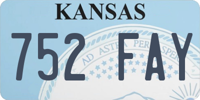 KS license plate 752FAY