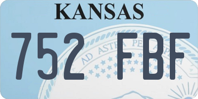 KS license plate 752FBF