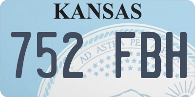 KS license plate 752FBH