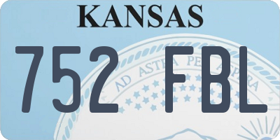KS license plate 752FBL