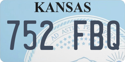KS license plate 752FBQ