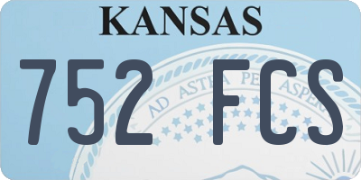 KS license plate 752FCS