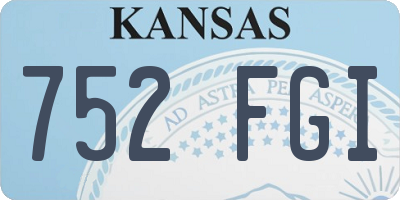 KS license plate 752FGI