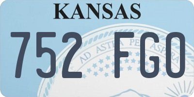 KS license plate 752FGO