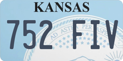 KS license plate 752FIV
