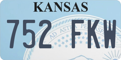 KS license plate 752FKW