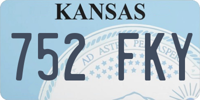 KS license plate 752FKY