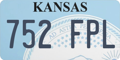 KS license plate 752FPL