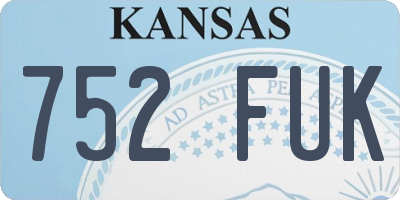 KS license plate 752FUK