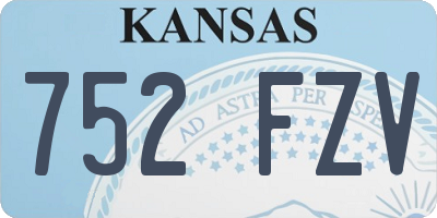 KS license plate 752FZV