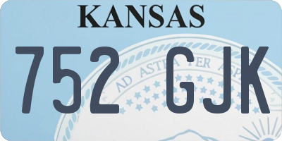 KS license plate 752GJK