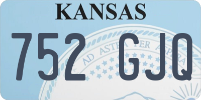 KS license plate 752GJQ