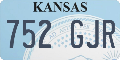 KS license plate 752GJR