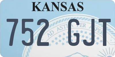 KS license plate 752GJT