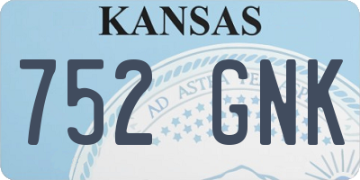 KS license plate 752GNK