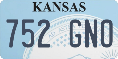 KS license plate 752GNO