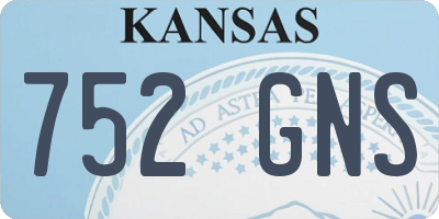 KS license plate 752GNS