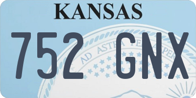 KS license plate 752GNX