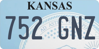 KS license plate 752GNZ
