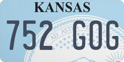 KS license plate 752GOG