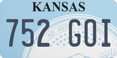 KS license plate 752GOI