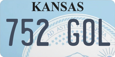KS license plate 752GOL