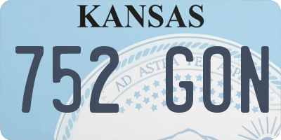 KS license plate 752GON