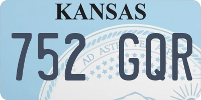 KS license plate 752GQR