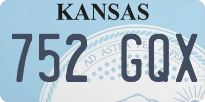 KS license plate 752GQX