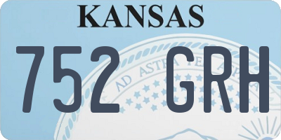 KS license plate 752GRH