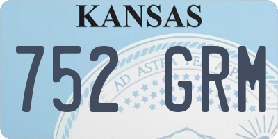 KS license plate 752GRM