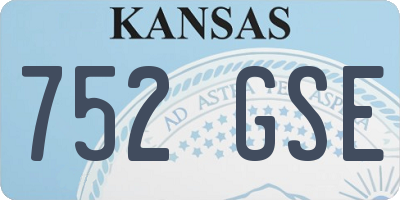 KS license plate 752GSE
