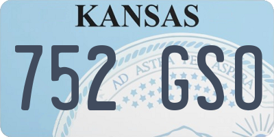 KS license plate 752GSO