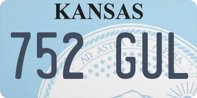KS license plate 752GUL