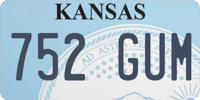 KS license plate 752GUM