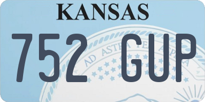 KS license plate 752GUP