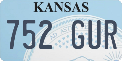 KS license plate 752GUR