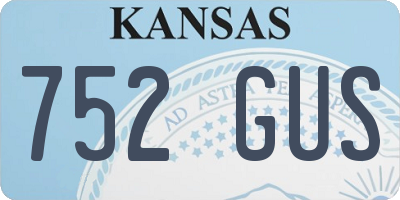 KS license plate 752GUS