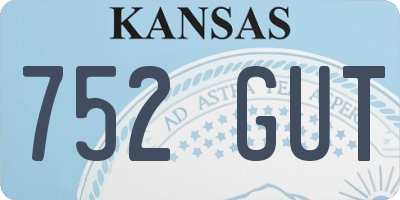 KS license plate 752GUT