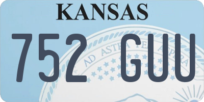 KS license plate 752GUU