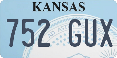 KS license plate 752GUX