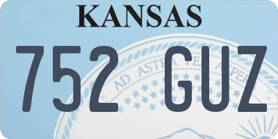 KS license plate 752GUZ