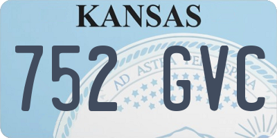 KS license plate 752GVC