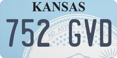 KS license plate 752GVD