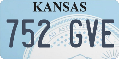 KS license plate 752GVE