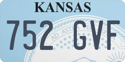 KS license plate 752GVF