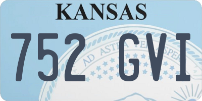 KS license plate 752GVI