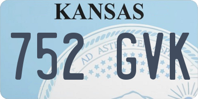 KS license plate 752GVK