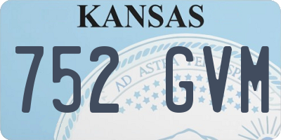 KS license plate 752GVM