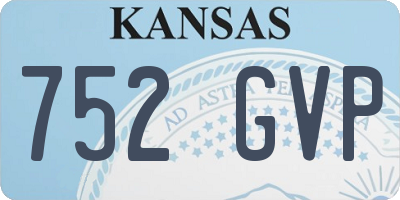 KS license plate 752GVP